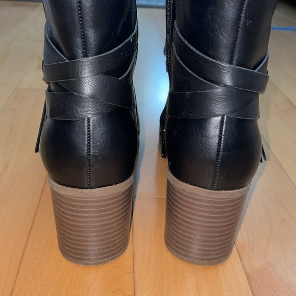 Frye & Co Indiana black boots heeled size 10 - Picture 2 of 5